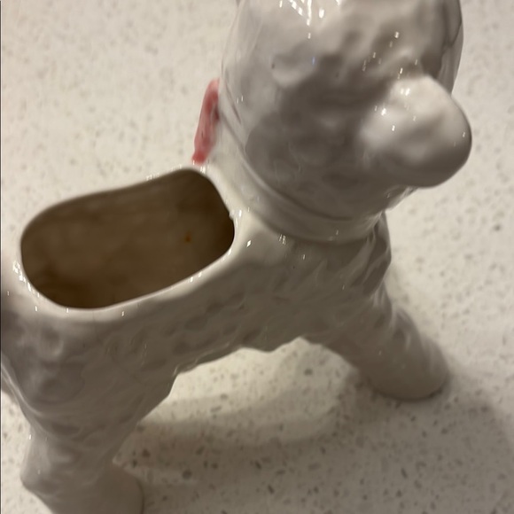 Vintage Ceramic Lamb Planter Pink Bow, Mid Century, Nursery Baby Decor - Picture 5 of 8